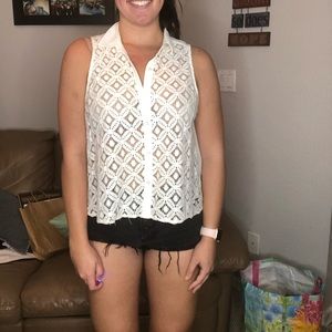 White patterned shirt